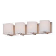 Wrap 26" 4-Light Bath Vanity, Satin Nickel Finish - Bees Lighting