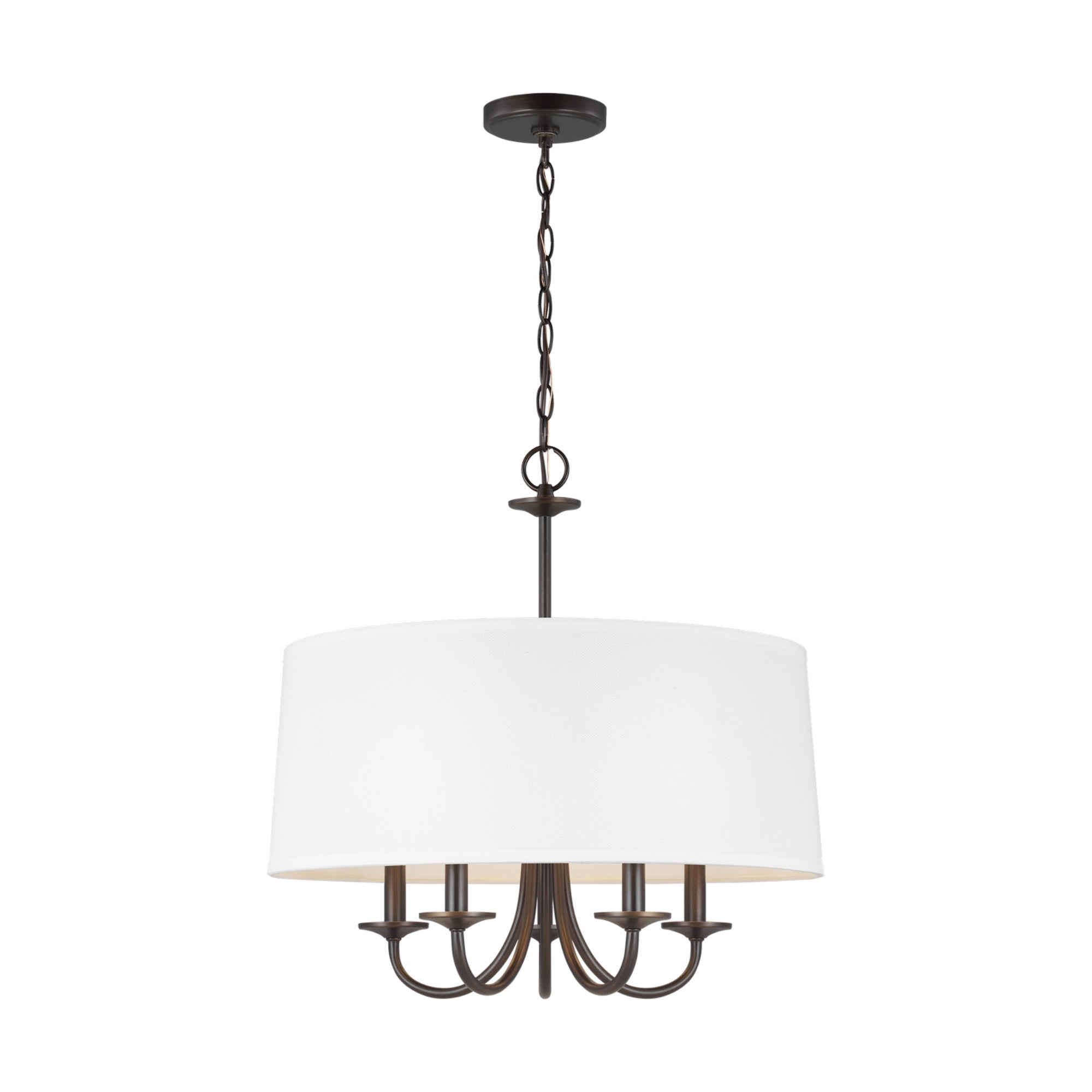 Seville 22" 5-Light Shade Chandelier, Bronze Finish - Bees Lighting