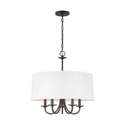 Seville 22" 5-Light LED Shade Chandelier, Bronze Finish - Bees Lighting