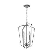 Romee 13" Small 3-Light LED Lantern, Chrome Finish - Bees Lighting