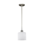 Canfield 6" Mini Pendant, Brushed Nickel Finish - Bees Lighting