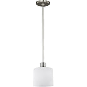 Canfield 6" LED Mini Pendant, Brushed Nickel Finish - Bees Lighting