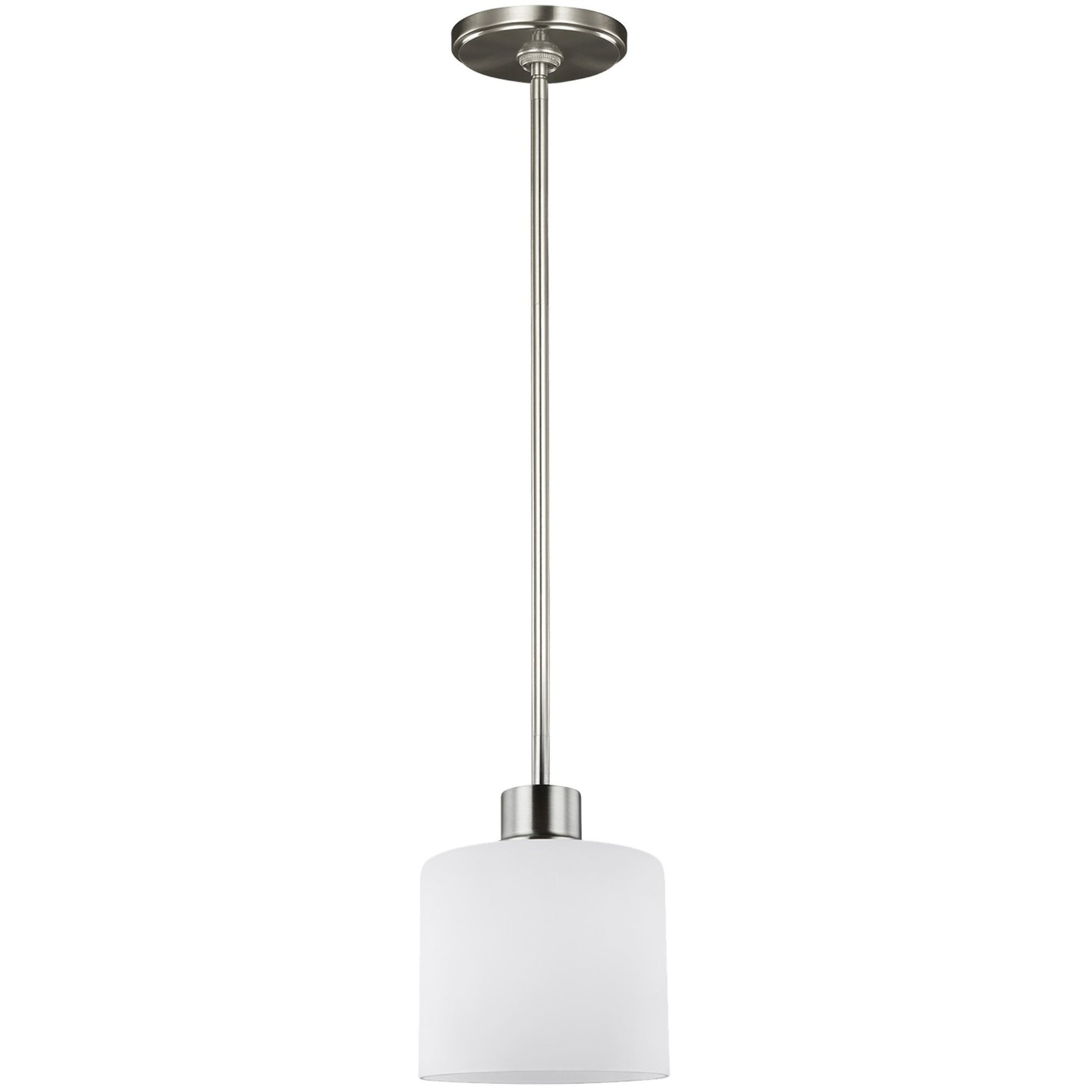 Canfield 6" LED Mini Pendant, Brushed Nickel Finish - Bees Lighting