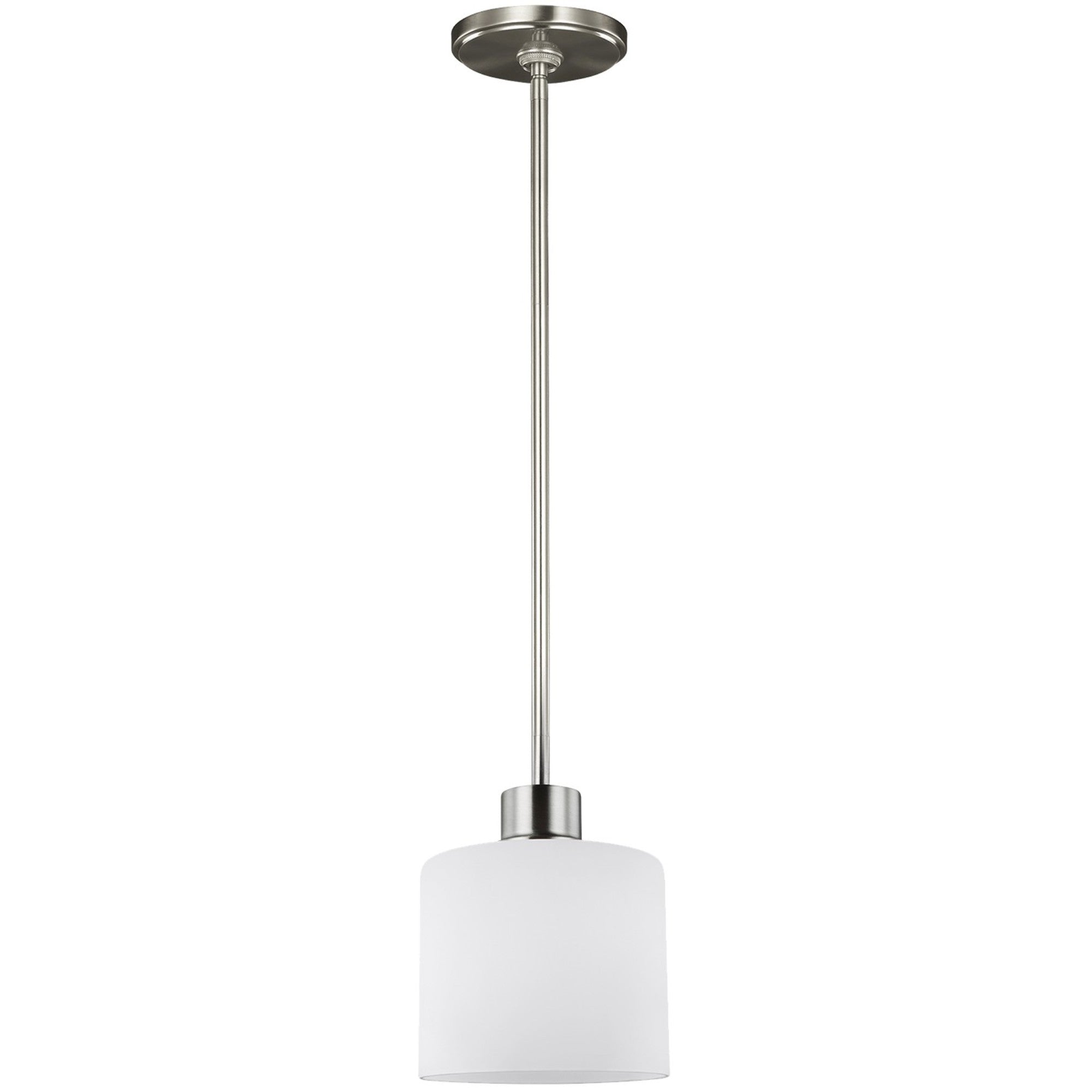 Canfield 6" LED Mini Pendant, Brushed Nickel Finish - Bees Lighting