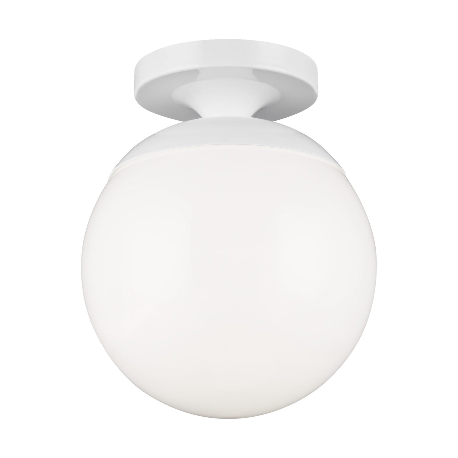 Leo Hanging Globe 10" Wall/Ceiling Semi-Flush Mount, White Finish - Bees Lighting