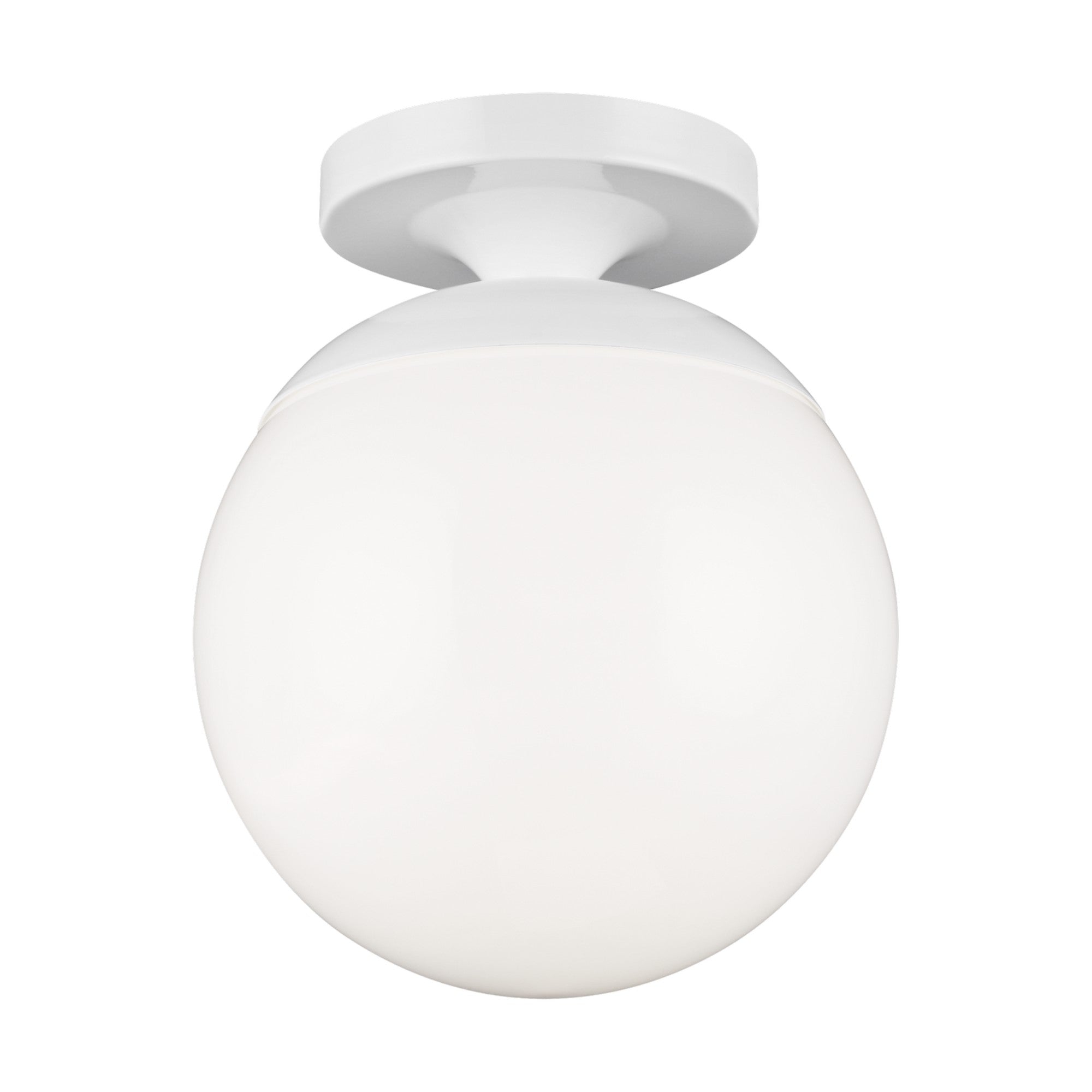 Leo Hanging Globe 10" LED Wall/Ceiling Semi-Flush Mount, White Finish - Bees Lighting