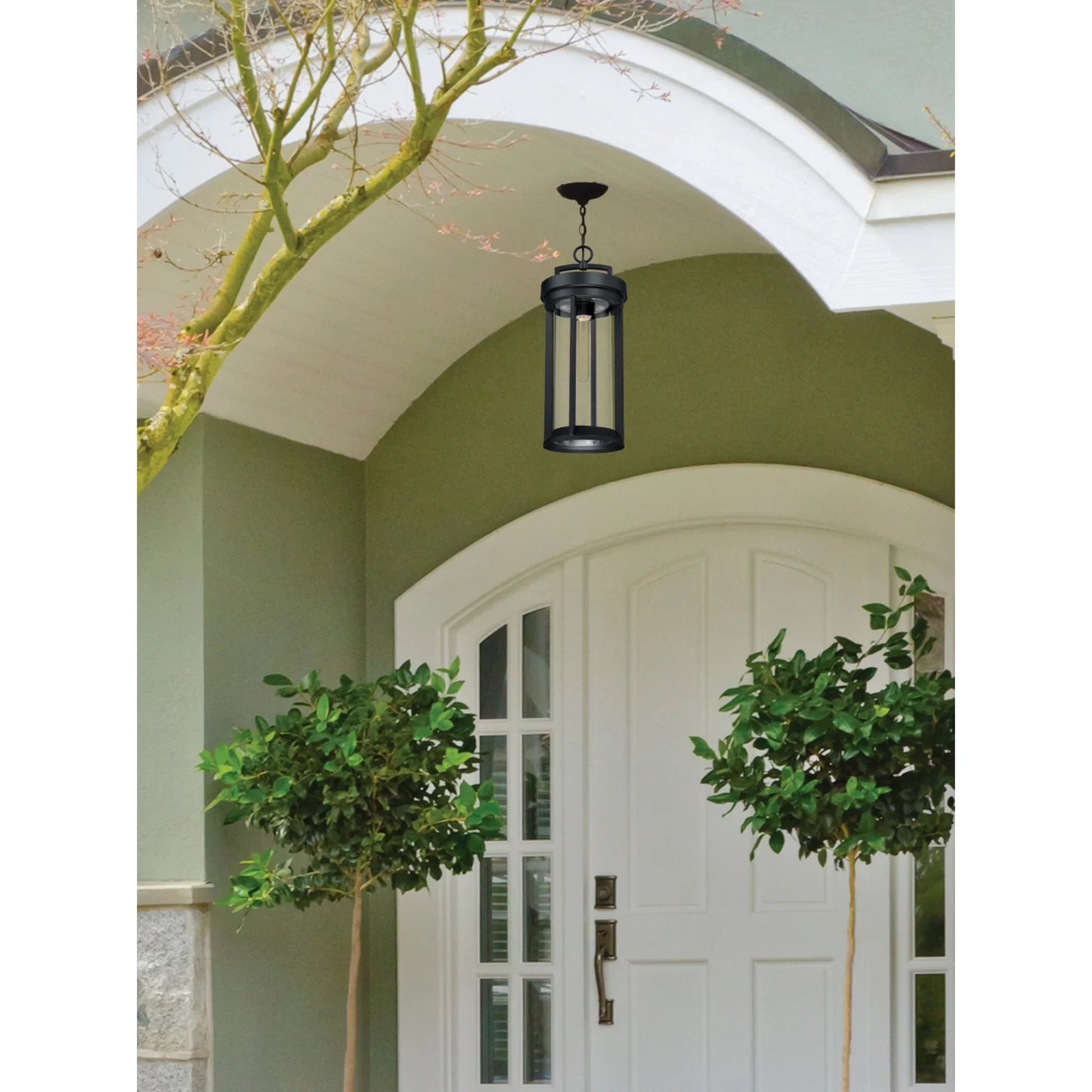 Huron 8" Outdoor Hanging Lantern, Bronze Finish - Bees Lighting