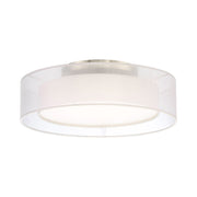 Metropolis 18" LED Semi-Flush Mount, Brushed Nickel Finish - Bees Lighting
