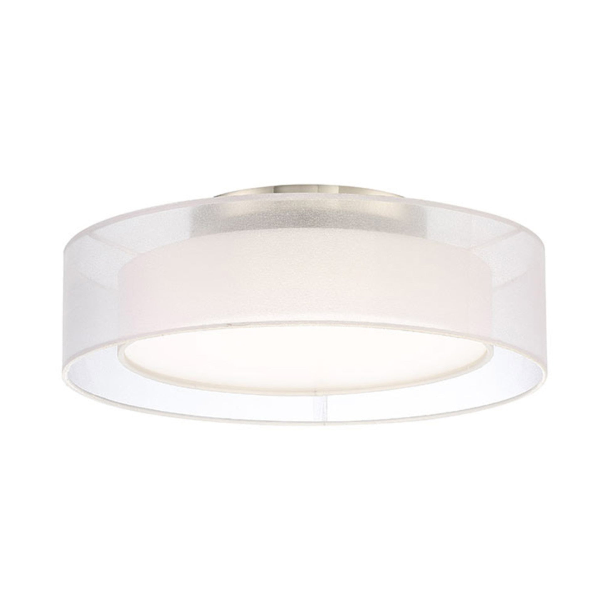 Metropolis 18" LED Semi-Flush Mount, Brushed Nickel Finish - Bees Lighting
