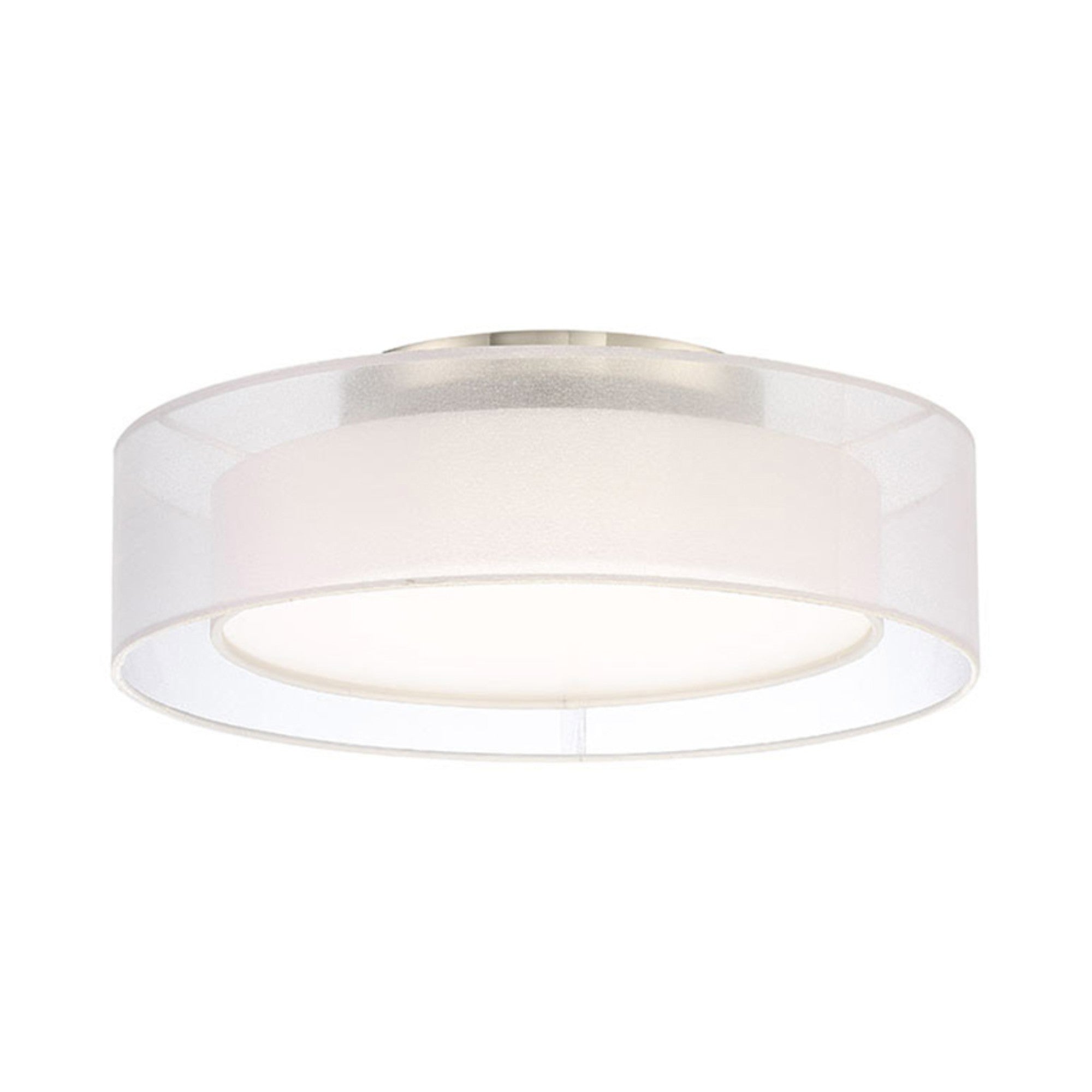 Metropolis 18" LED Semi-Flush Mount, Brushed Nickel Finish - Bees Lighting