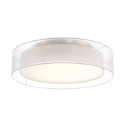 Metropolis 24" LED Semi-Flush Mount, Brushed Nickel Finish - Bees Lighting