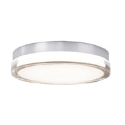Pi 15" LED Outdoor Flush Mount, 3500K, Stainless Steel Finish - Bees Lighting