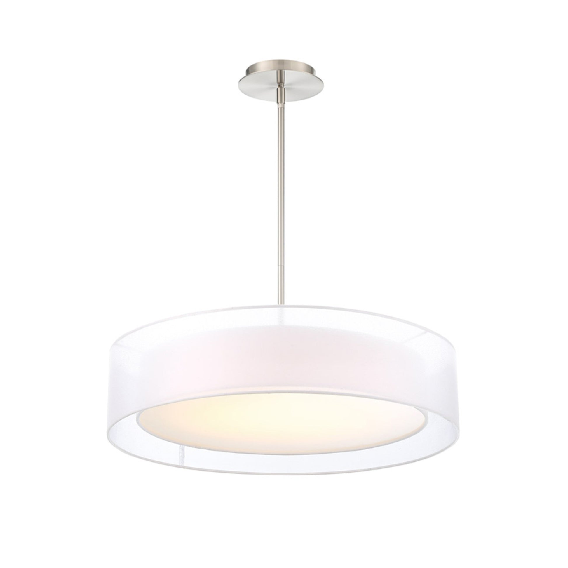 Metropolis 24" LED Pendant, Brushed Nickel Finish - Bees Lighting