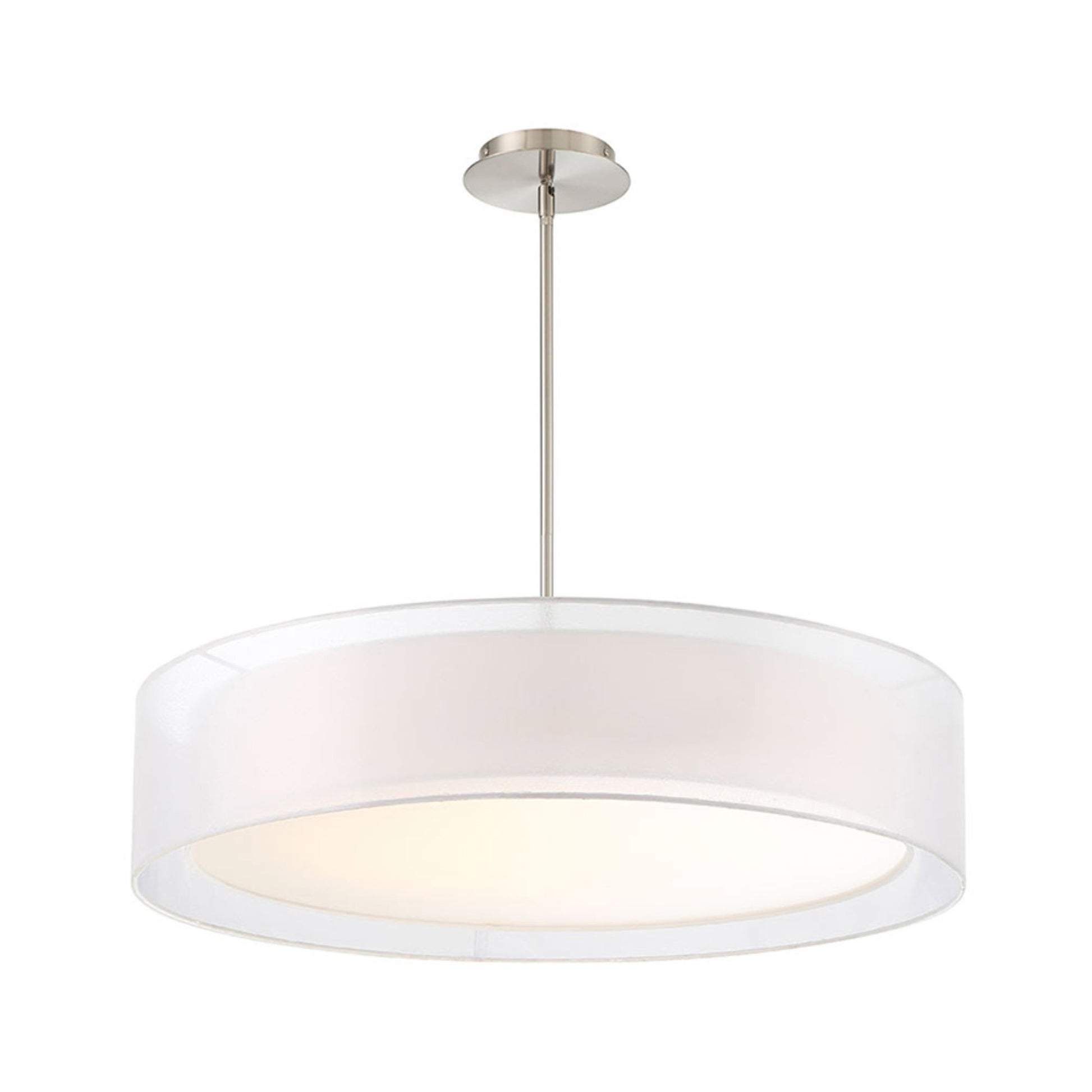 Metropolis 30" LED Pendant, Brushed Nickel Finish - Bees Lighting