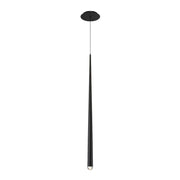 Cascade 37" LED Mini Pendant, Black Finish, Crystal Cap - Bees Lighting