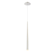 Cascade 28" LED Mini Pendant, Polished Nickel Finish, Etched Cap - Bees Lighting