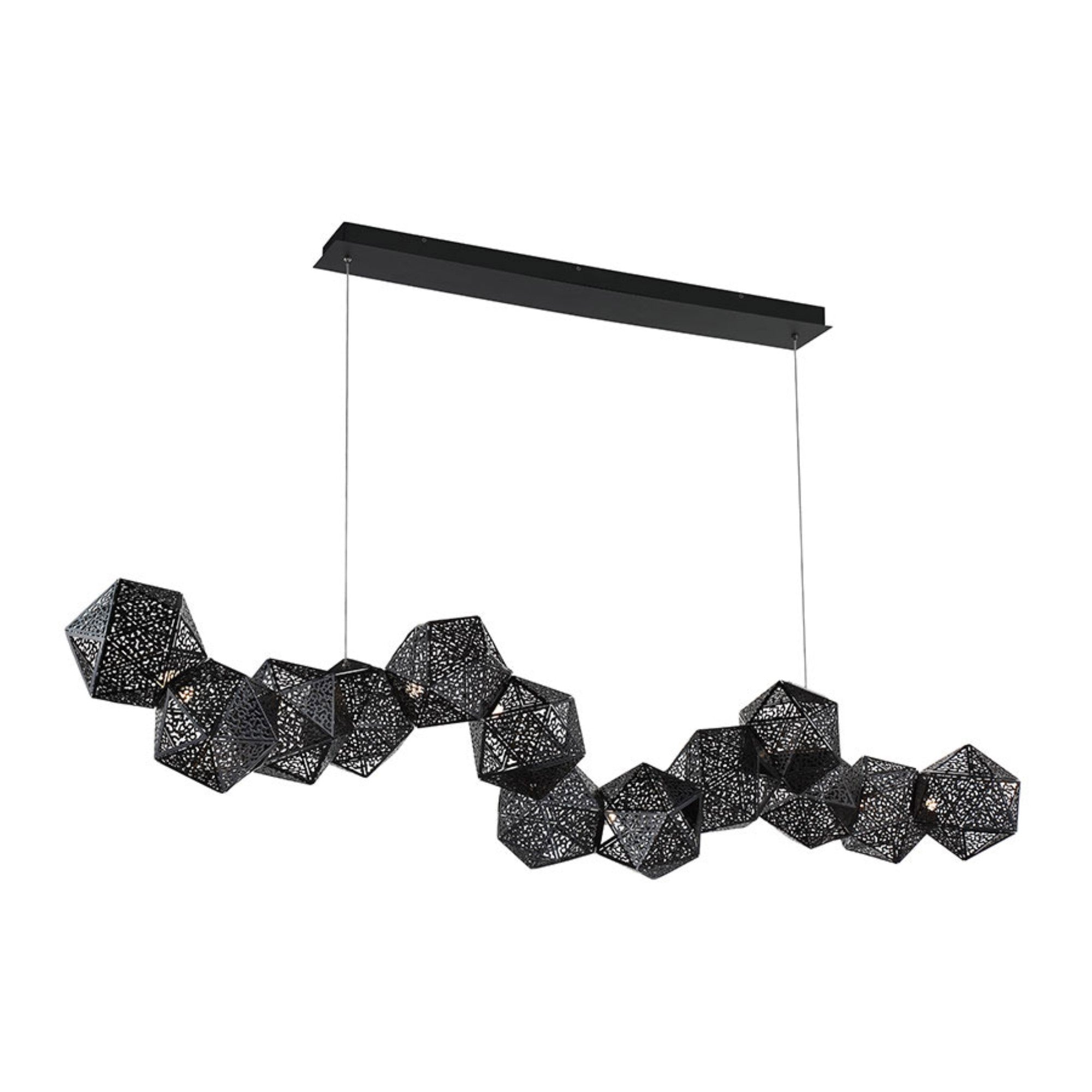 Riddle 64" LED Linear Pendant, Black Finish - Bees Lighting