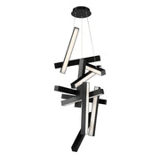 Chaos 49" LED Chandelier, Black Finish - Bees Lighting