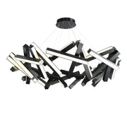 Chaos 61" LED Chandelier, Black Finish - Bees Lighting