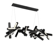 Chaos 72" LED Linear Pendant, Black Finish - Bees Lighting