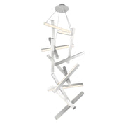 Chaos 75" LED Chandelier, Brushed Aluminum Finish - Bees Lighting