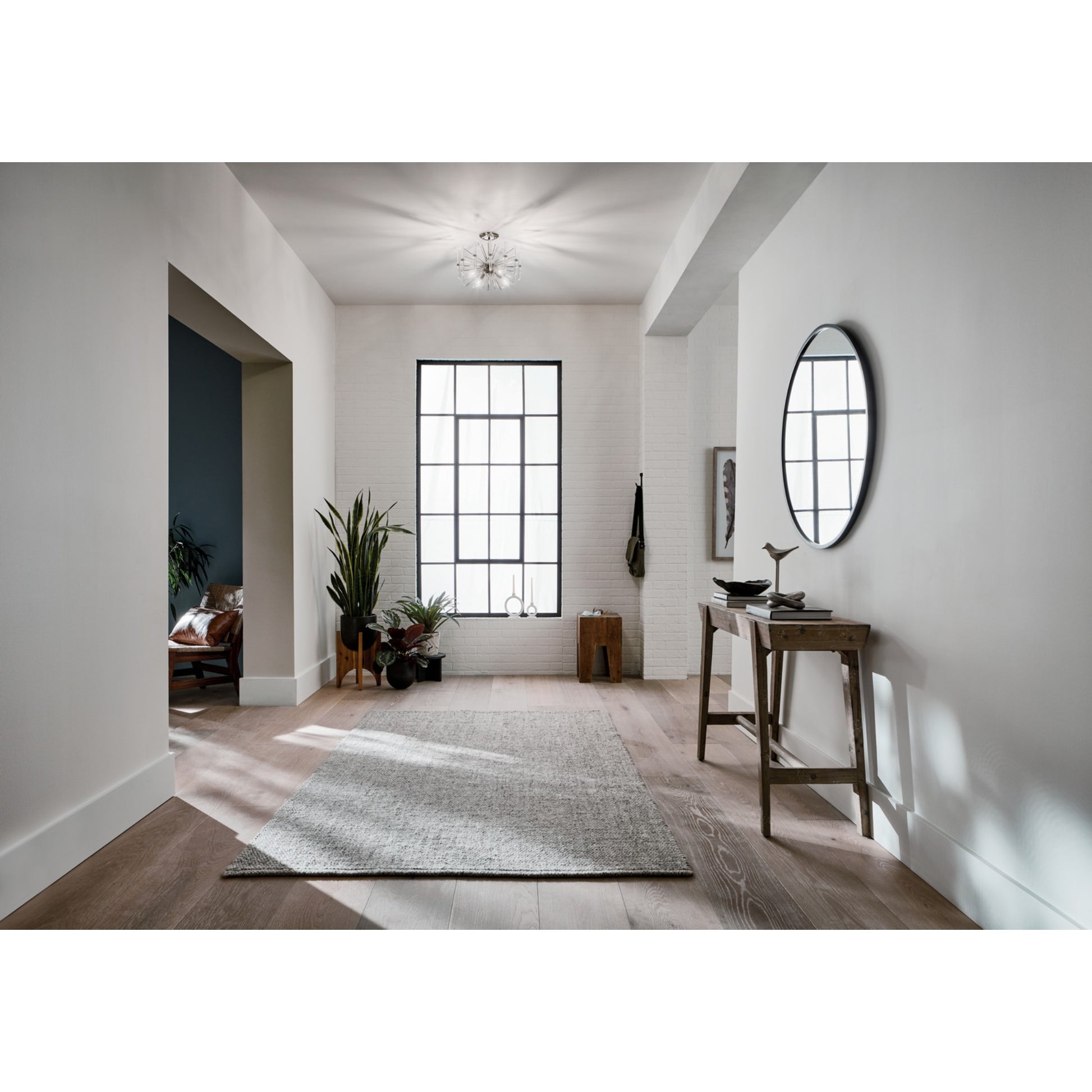 Eris 16" 4-Light Semi-Flush Mount, Polished Nickel Finish - Bees Lighting