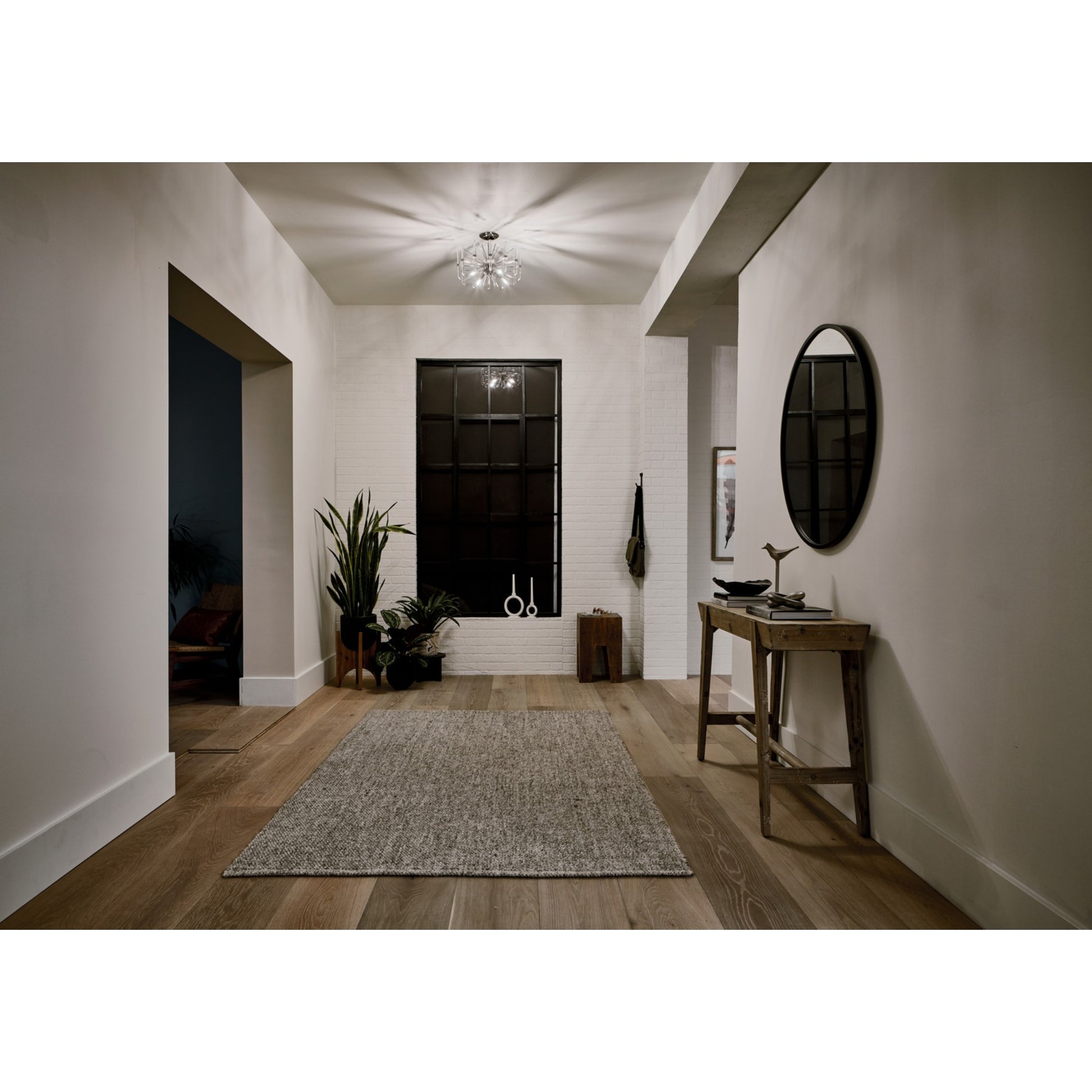 Eris 16" 4-Light Semi-Flush Mount, Polished Nickel Finish - Bees Lighting