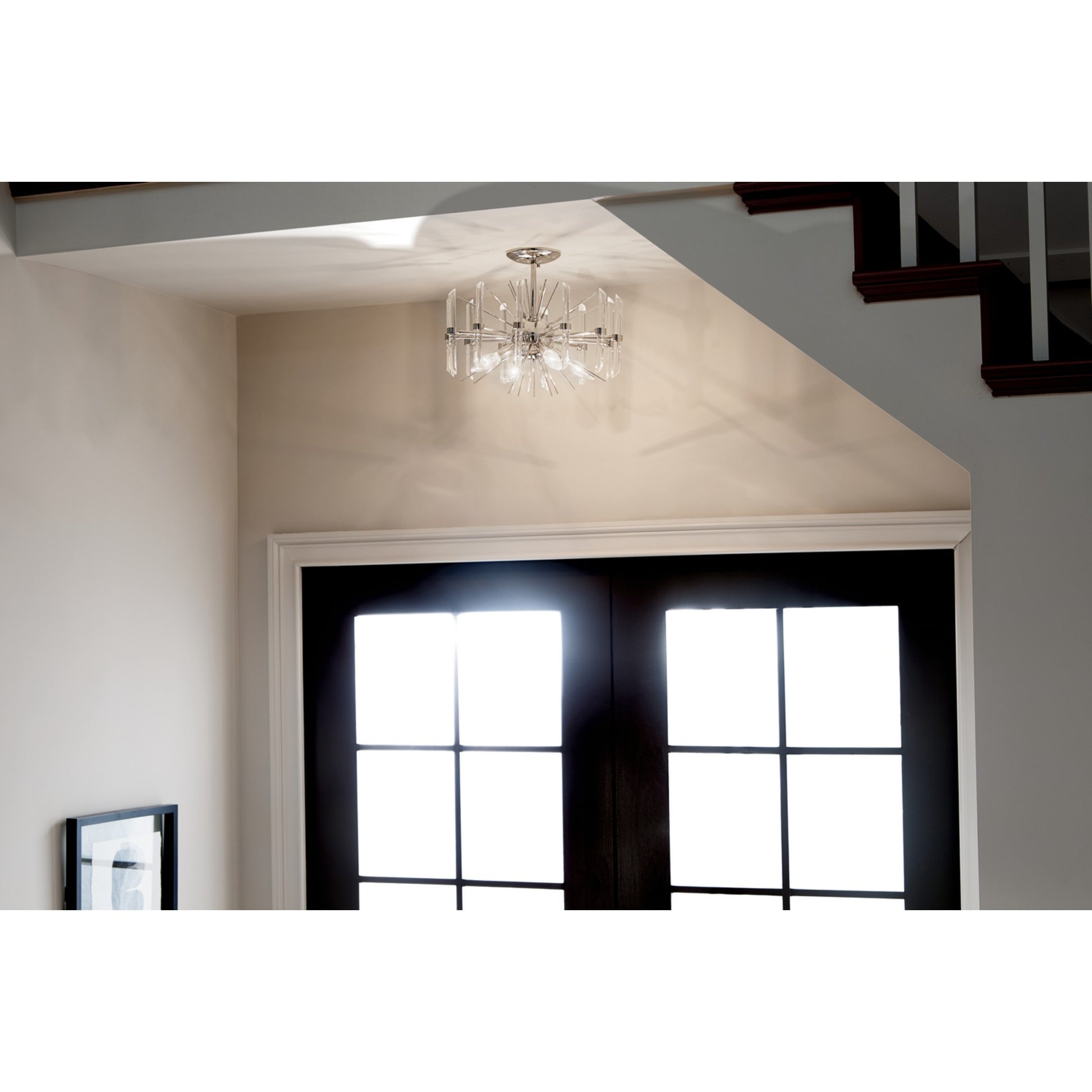 Eris 16" 4-Light Semi-Flush Mount, Polished Nickel Finish - Bees Lighting