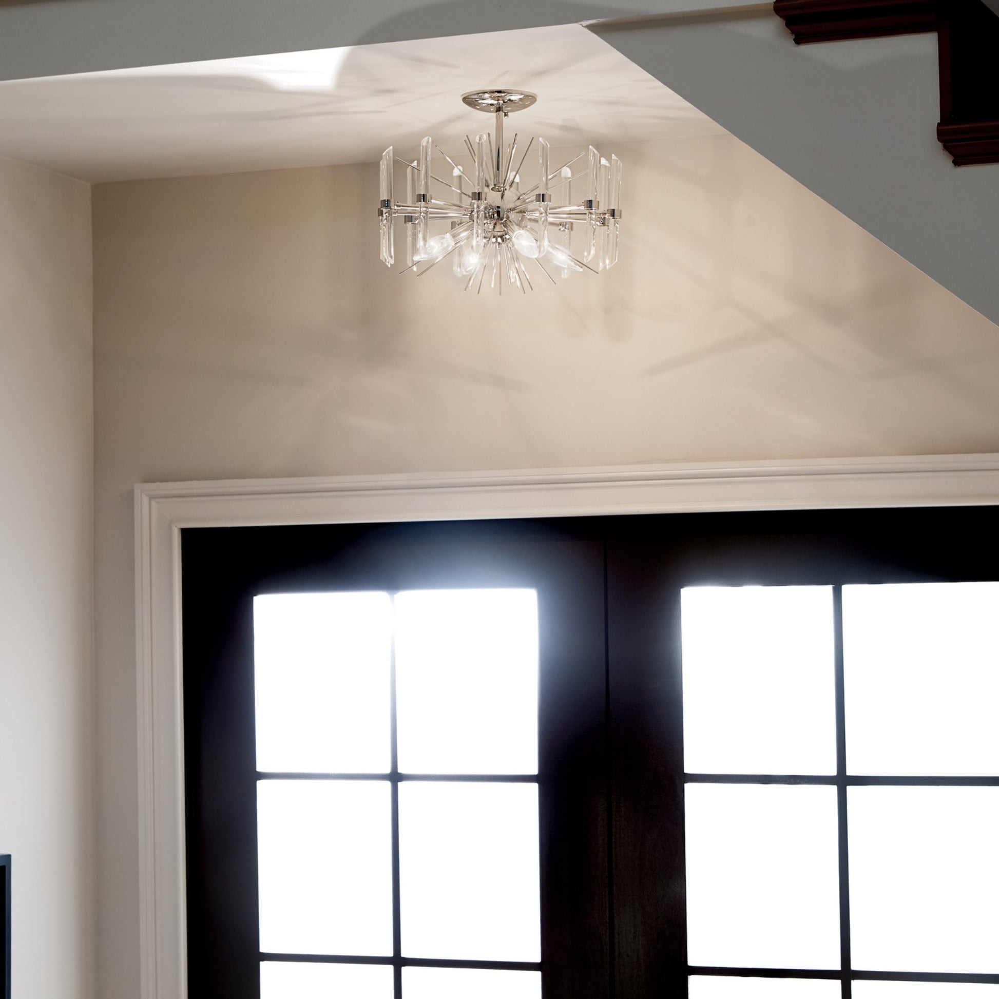 Eris 16" 4-Light Semi-Flush Mount, Polished Nickel Finish - Bees Lighting