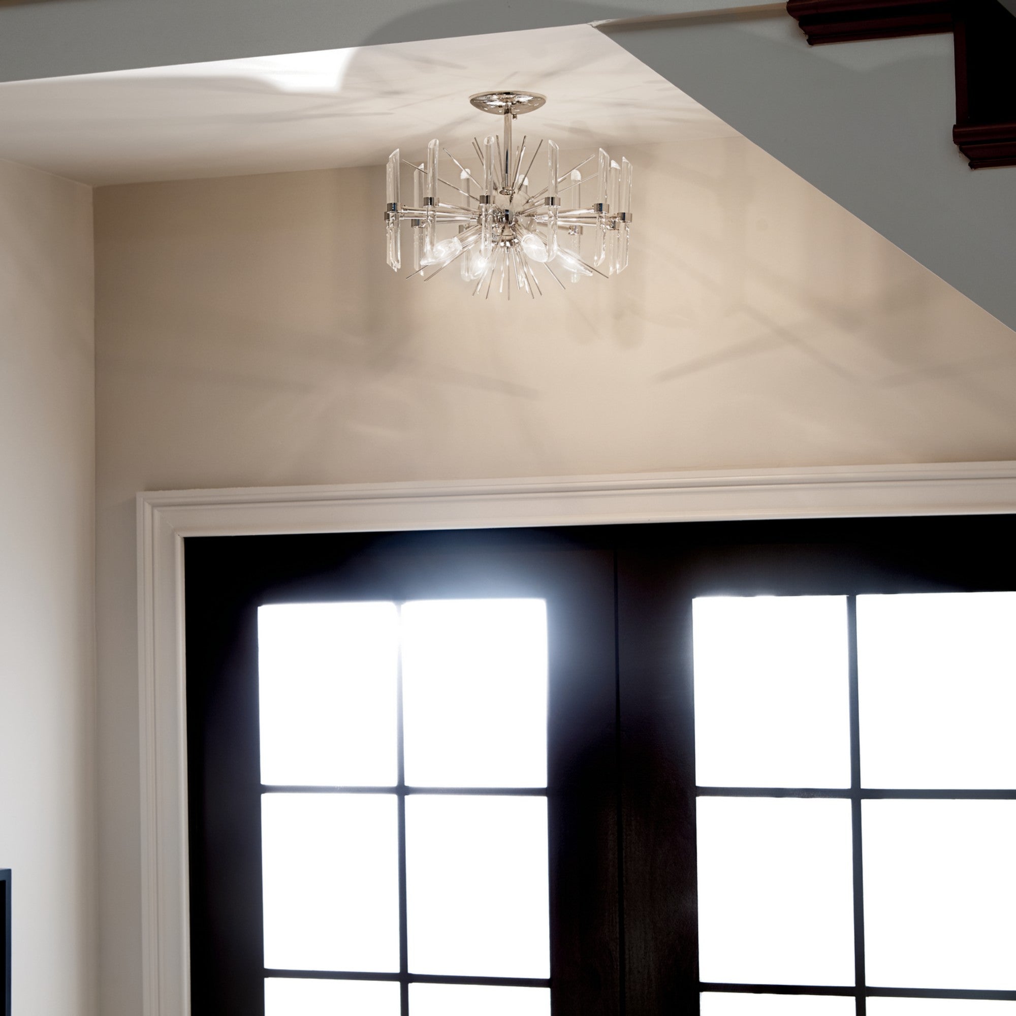 Eris 16" 4-Light Semi-Flush Mount, Polished Nickel Finish - Bees Lighting