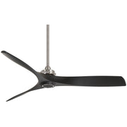 Aviation 60" Brushed Nickel & Black Coal Indoor Ceiling Fan with Remote - Bees Lighting