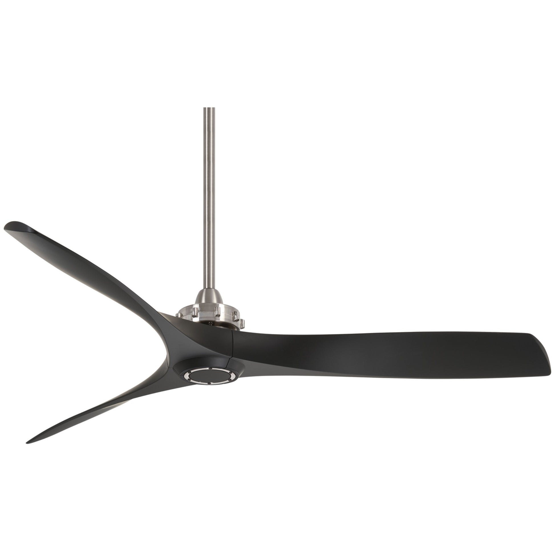 Aviation 60" Brushed Nickel & Black Coal Indoor Ceiling Fan with Remote - Bees Lighting
