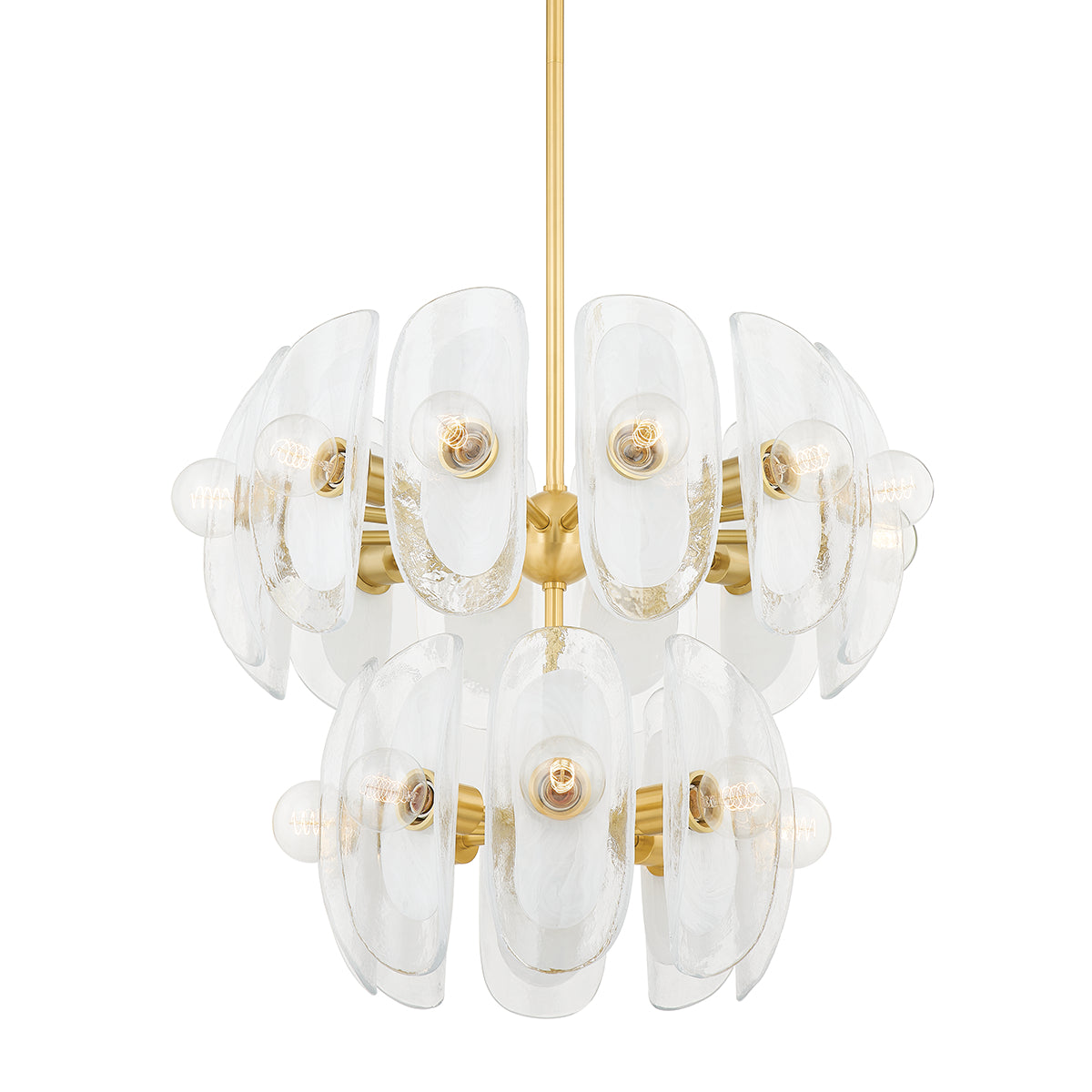Hilo 30" 20 Lights Chandelier Aged Brass Finish - Bees Lighting