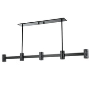 Predock 57 in. 5 Lights LED Pendant Light Black Finish - Bees Lighting