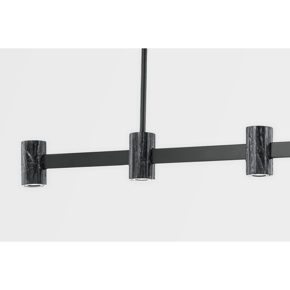 Predock 57 in. 5 Lights LED Pendant Light Black Finish - Bees Lighting