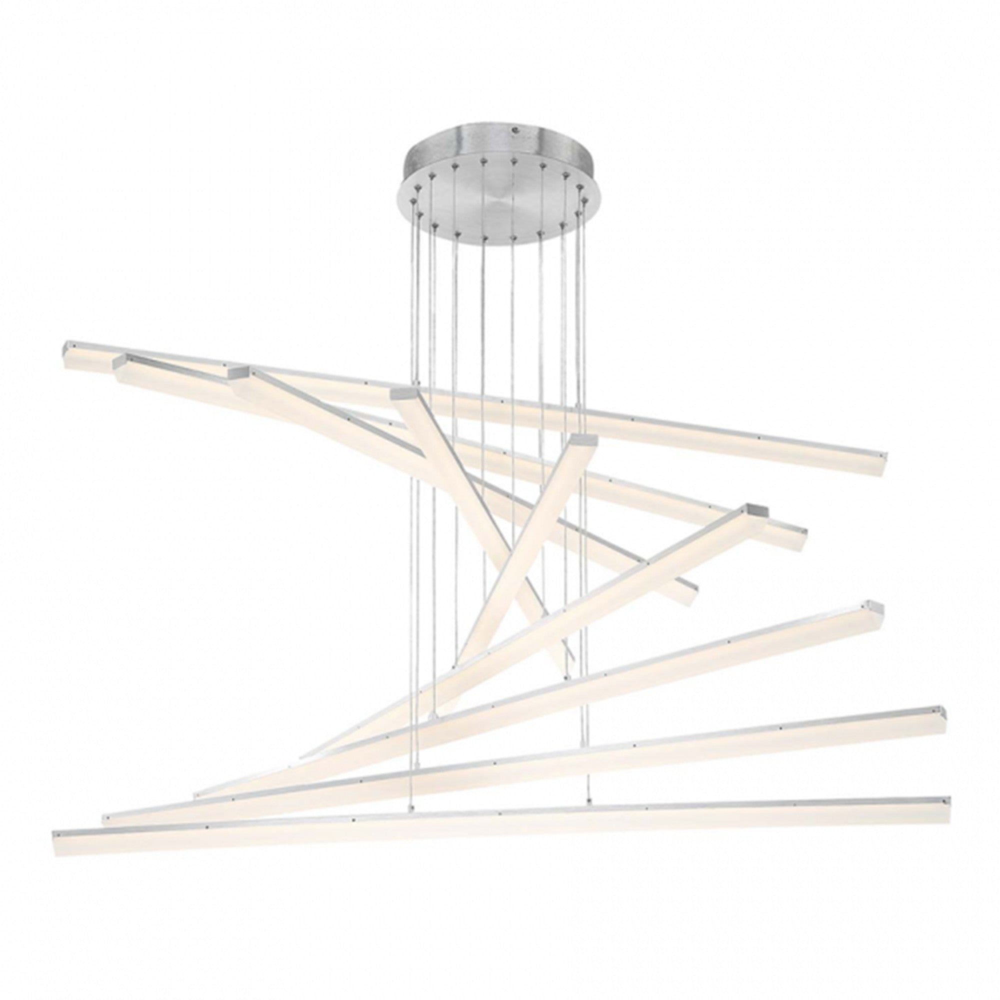 Stack 48" 9-Light LED Pendant, Brushed Aluminum Finish - Bees Lighting