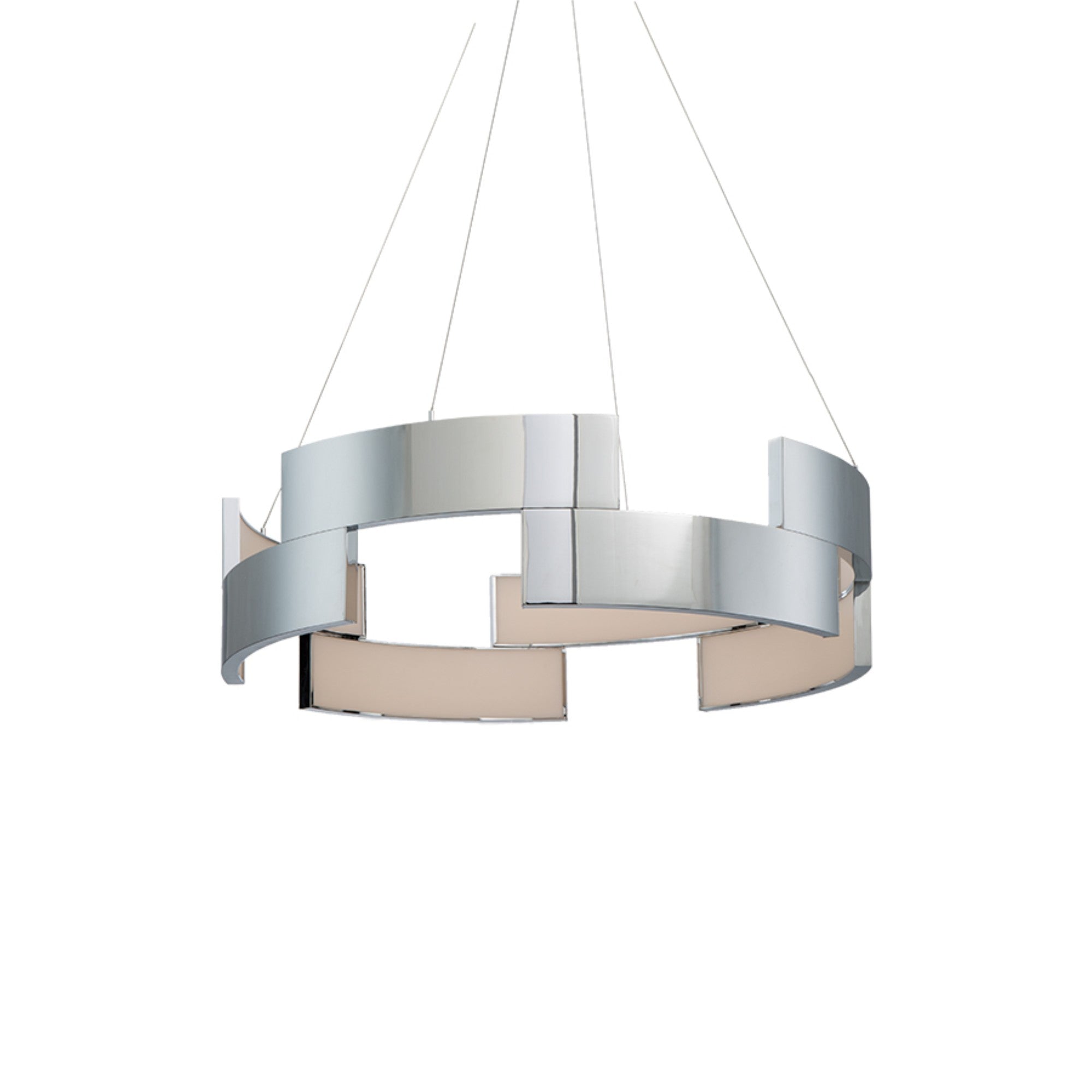 Trap 27" LED Pendant, Chrome Finish - Bees Lighting