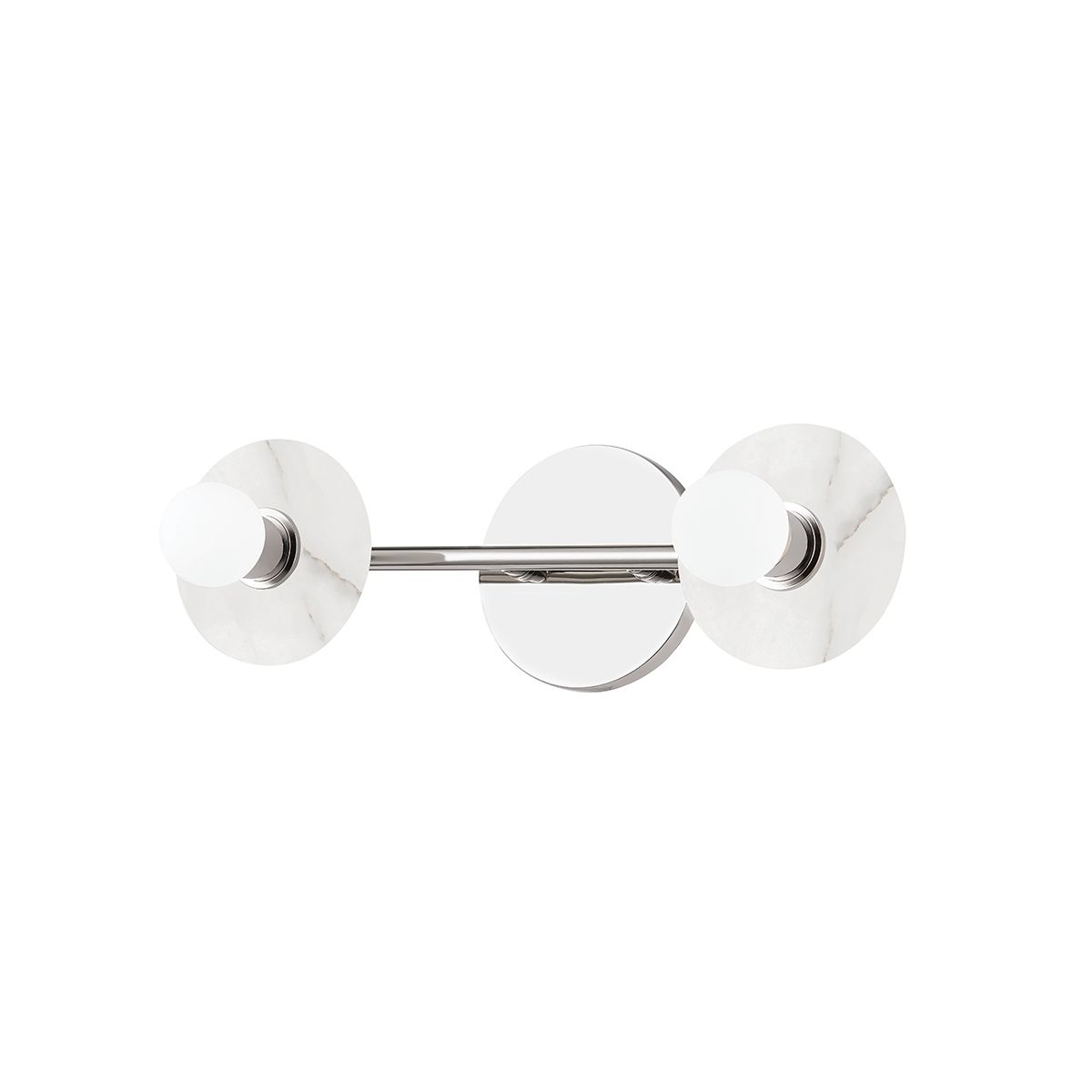ELMONT 16 in. 2 lights Vanity Light Polished Nickel finish - Bees Lighting