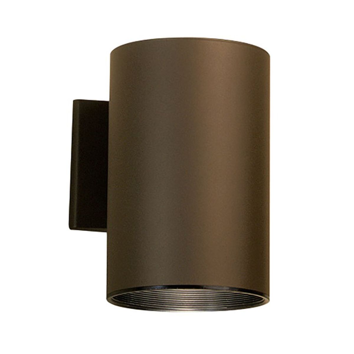 8 Inch 1 Light Outdoor Cylinder Armed Sconce Bronze Finish
