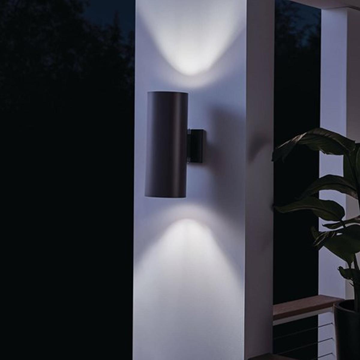 15 Inch 2 Lights Up/Down Outdoor Cylinder Sconces