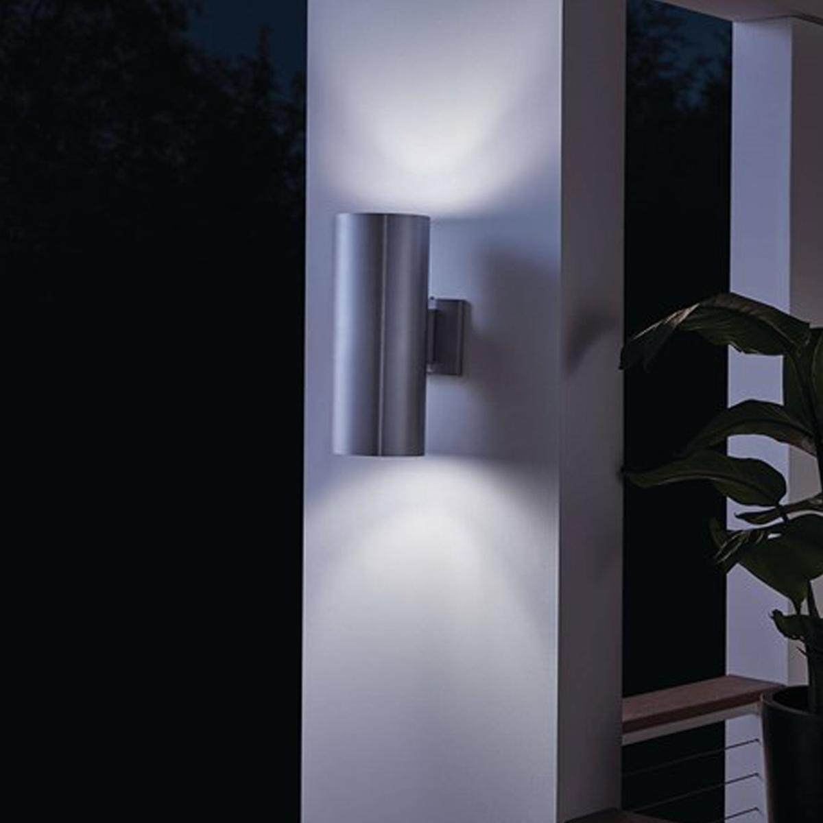 15 Inch 2 Lights Up/Down Outdoor Cylinder Sconces