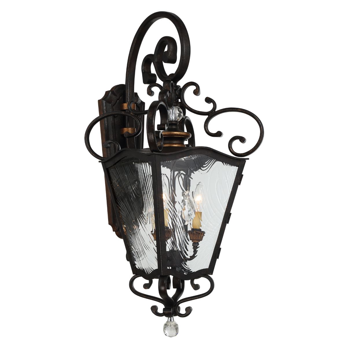 Brixton Ivey 32 in. 3 Lights Outdoor Wall Lantern Aged Patina Finish - Bees Lighting