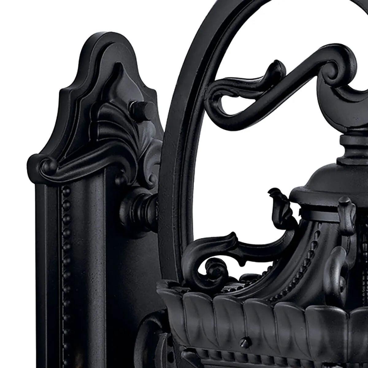 Tournai 24 In 2-Lights Outdoor Wall Light With Clear Seeded Glass, Black Finish - Bees Lighting