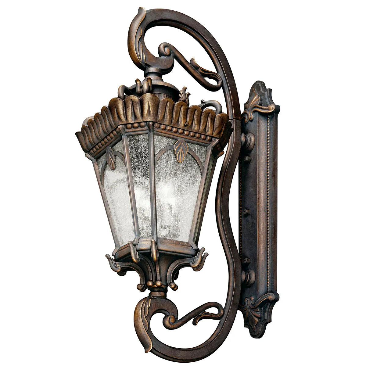 Tournai 46 In 4-Lights Outdoor Wall Light With Clear Seeded Glass, Bronze Finish - Bees Lighting