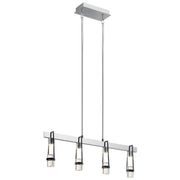 Ayse 32" LED Linear Chandelier, Matte Black Finish - Bees Lighting