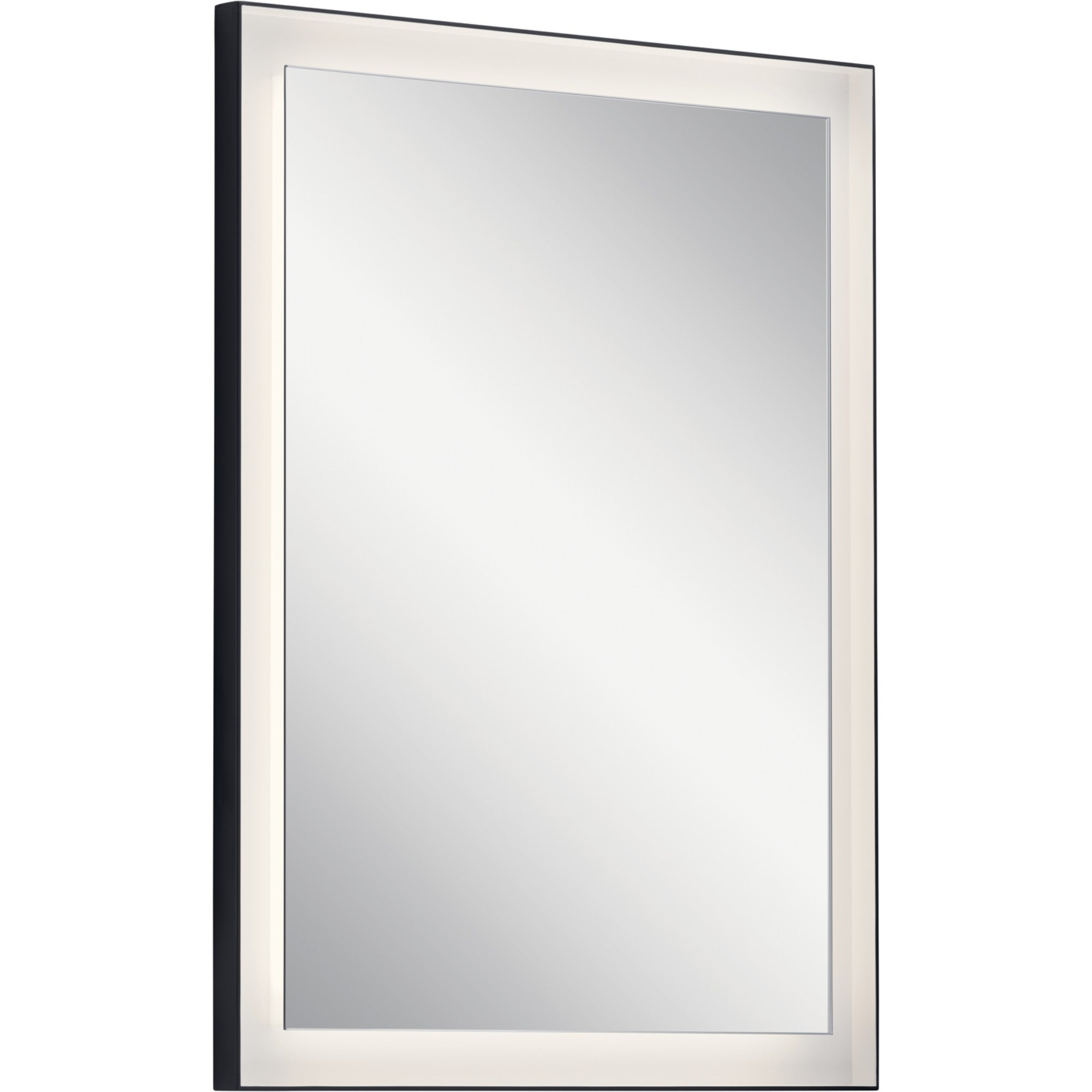 Ryame 24" X 32" LED Mirror, Black Finish - Bees Lighting