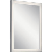 Ryame 24" X 32" LED Mirror, Matte Silver Finish - Bees Lighting
