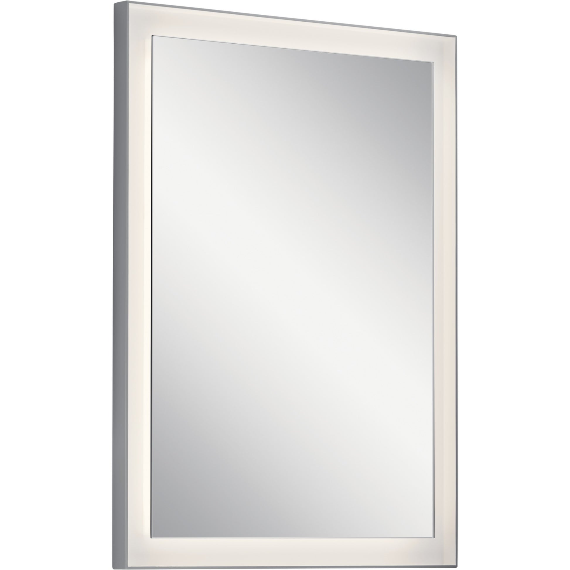 Ryame 24" X 32" LED Mirror, Matte Silver Finish - Bees Lighting