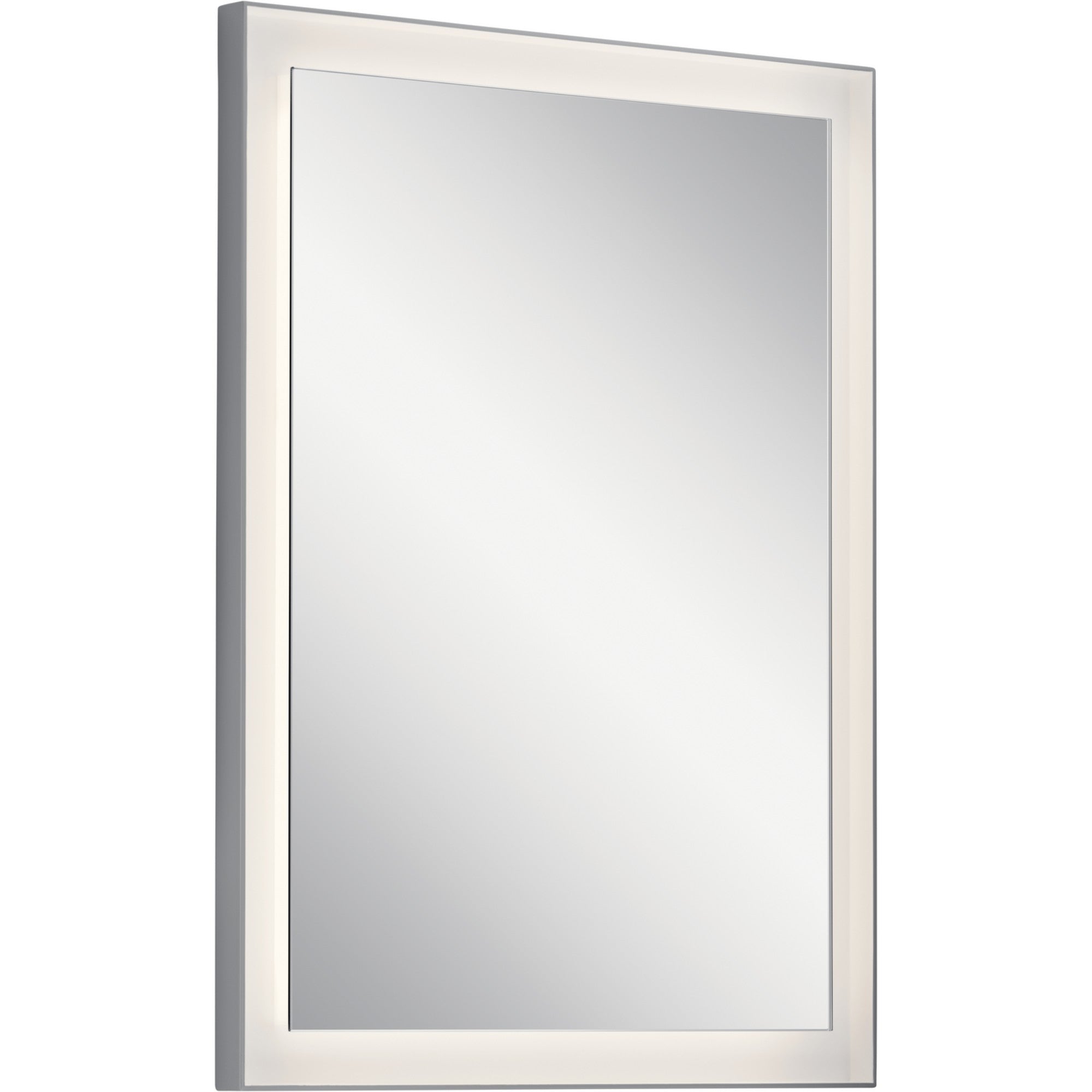 Ryame 24" X 32" LED Mirror, Matte Silver Finish - Bees Lighting