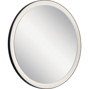 Ryame 32" Round LED Mirror, Matte Black Finish - Bees Lighting